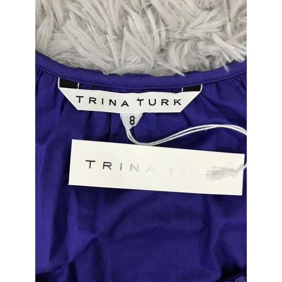 Trina turk wakeboard lace Crochet Blue SIZE 8‎ NEW coastal vacation beachy - Picture 6 of 9